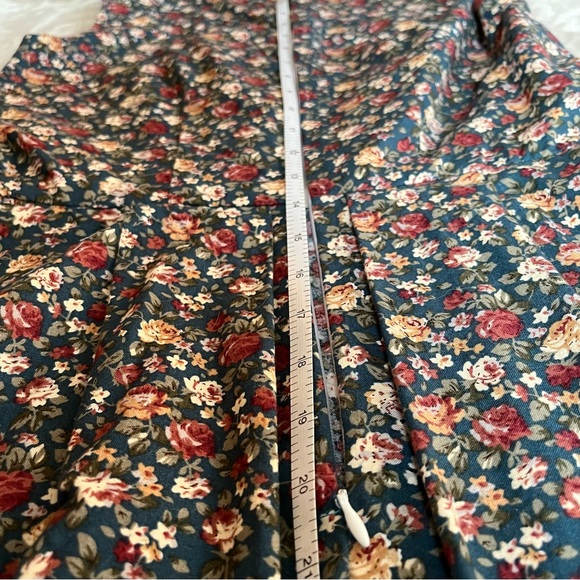 Handmade - Teacup flower Teal and Cream Pleated Mini Dress - Picture 6 of 8